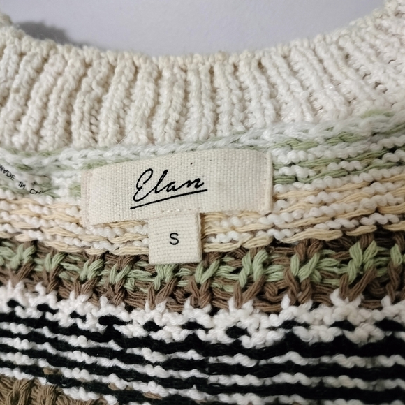 Elan Multicolor Striped Knit Blouse Size S - Picture 7 of 9